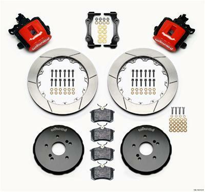 Wilwood Combination Parking Brake Rear Kit 12.88in Red Honda S2000 - 140-10310-R