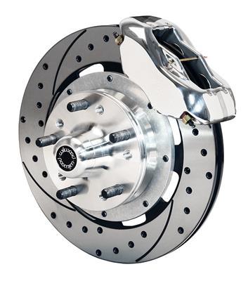 Wilwood Forged Dynalite Front Kit 12.19in Drilled Polished 74-80 Pinto/Mustang II Disc Spindle only - 140-10440-DP