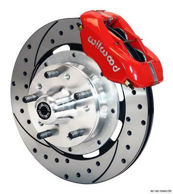 Wilwood Forged Dynalite Front Kit 12.19in Drilled Red 74-80 Pinto/Mustang II Disc Spindle only - 140-10440-DR