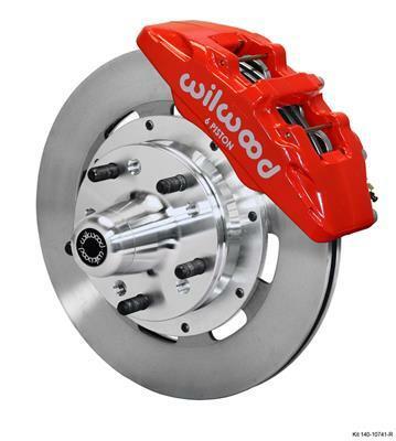 Wilwood Dynapro 6 Front Hub Kit 12.19in Red WWE ProSpindle - 140-10741-R