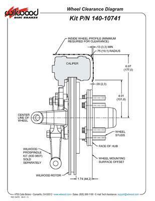 Wilwood Dynapro 6 Front Hub Kit 12.19in WWE ProSpindle - 140-10741