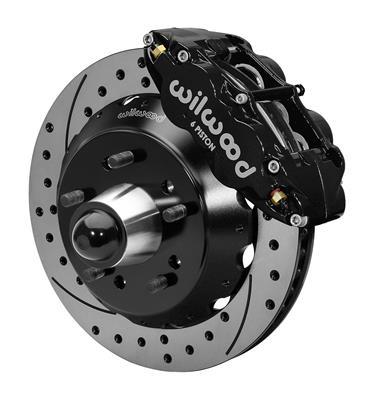 Wilwood Narrow Superlite 6R Front Hub Kit 14.00in Drilled Chevy C-10 60-87 CPP Drop Spindle - 140-10776-D