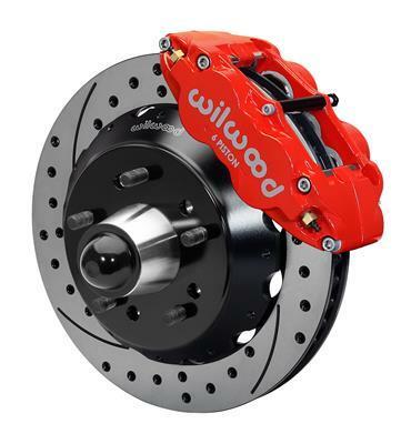 Wilwood Narrow Superlite 6R Front Hub Kit 14.00in Drill Red Chevy C-10 60-87 CPP Drop Spindle - 140-10776-DR
