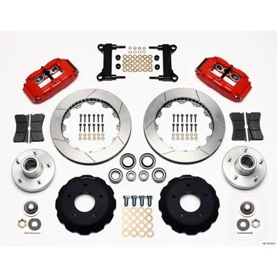 Wilwood Narrow Superlite 6R Front Hub Kit 14.00in Red Chevy C-10 60-87 CPP Drop Spindle - 140-10776-R