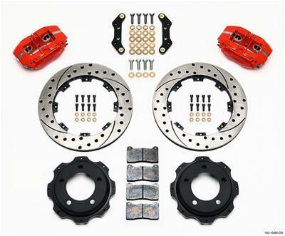 Wilwood Dynapro Rear Kit 12.19in Drill-Red Backdraft Cobra (BMW E36 Based) - 140-10960-DR