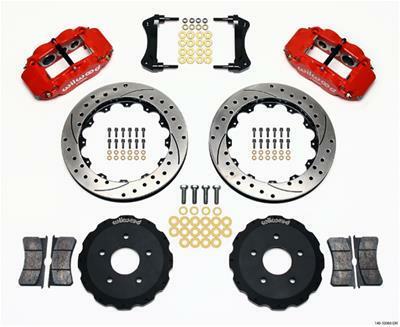 Wilwood Narrow Superlite 6R Front Hat Kit 13.06in Drill Red Backdraft Cobra (BMW E36 Based) - 140-10968-DR