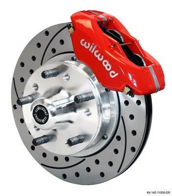 Wilwood Forged Dynalite Front Kit 11.00in Drilled Red 79-87 GM G Body - 140-11009-DR