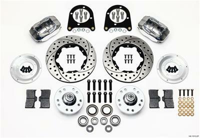 Wilwood Forged Dynalite Front Kit 11.00in Drill-Polished 37-48 Ford Psgr. Car Spindle - 140-11013-DP