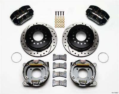Wilwood Dynapro Low-Profile 11.00in P-Brake Kit Drilled Chevy 12 Bolt 2.75in Off w/ C-Clips - 140-11398-D