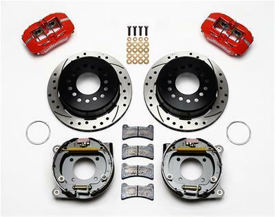 Wilwood Dynapro Low-Profile 11.00in P-Brake Kit Drill-Red Chevy 12 Bolt 2.75in Off w/ C-Clips - 140-11398-DR