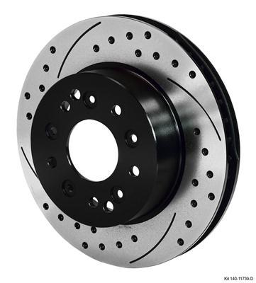Wilwood Rotor Kit Rear-Drilled 65-82 Corvette C2/C3 (1Pc Rotors) - 140-11739-D