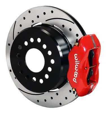 Wilwood Forged Dynalite P/S Park Brake Kit Drill-Red Impala 59-64 / Corvette 57-62 - 140-11828-DR