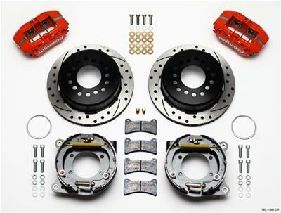 Wilwood Dynapro Low-Profile 11.00in P-Brake Kit Drill-Red AMC 71-74 2.60in Offset - 140-11941-DR