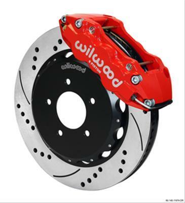 Wilwood AERO6 Front Hat Kit 14.00 Drilled Red 99-06 BMW E46 - 140-11974-DR