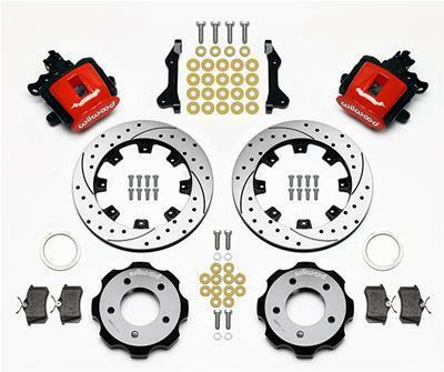 Wilwood Combination Parking Brake Rear Kit 12.19in Drilled Red 2006-Up Civic / CRZ - 140-11979-DR