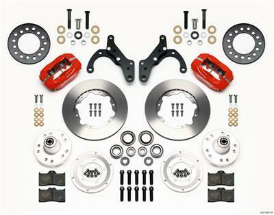 Wilwood Forged Dynalite Front Kit 11.00in Red 65-68 Chevy Impala -Drum Spindle - 140-12021-R