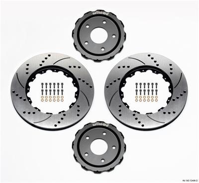 Wilwood Hat/Rotor Kit Front Drilled 06-Up Corvette C6-Z06 (2pc Hat/Rtr) - 140-12496-D