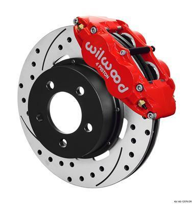 Wilwood Narrow Superlite 4R Front Kit 12.19in Drilled Red 87-89 Jeep YJ - 140-12576-DR