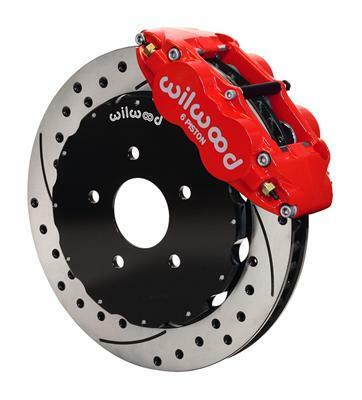 Wilwood Narrow Superlite 6R Front Hat Kit 12.88in Drill Red 06-12 Volkswagen GTI w/ Lines - 140-12789-DR