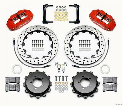Wilwood Narrow Superlite 4R Rear Kit 12.88in Drilled Red 2012-Up Toyota / Scion FRS w/Lines - 140-12871-DR