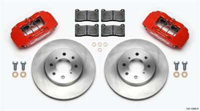 Wilwood DPHA Front Caliper & Rotor Kit Red Honda / Acura w/ 262mm OE Rotor - 140-12996-R