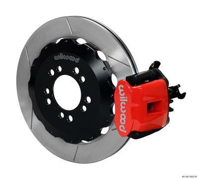 Wilwood Combination Parking Brake Rear Kit 12.88in Red 2013-Up Ford Focus ST w/ Lines - 140-13031-R