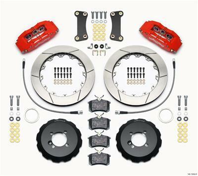 Wilwood Dynapro 6 Front Hat Kit 12.88in Red 2002-Up Mini Cooper w/ Lines - 140-13062-R