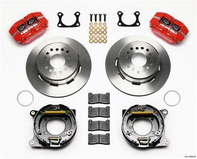 Wilwood Dynapro Dust-Boot P/S Park Brake Kit Red Big Ford 2.36in Offset - 140-13204-R