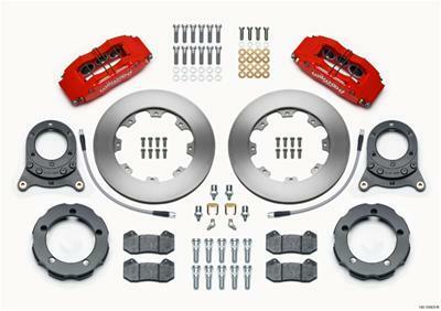 Wilwood Dynapro 6 Front Hat Kit 11.75in Rotor Red 66-75 Ford Bronco Dana 30/44 w/Lines - 140-13303-R