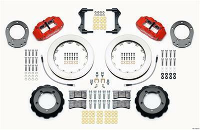 Wilwood Narrow Superlite 4R Front Hat Kit 12.88in Red 76-77 Ford Bronco Dana 44 w/Lines - 140-13305-R