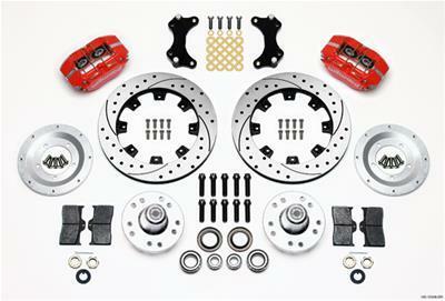 Wilwood Dynapro Dust-Boot Front Kit 12.19in Drilled-Red WWE ProSpindle - 140-13346-DR