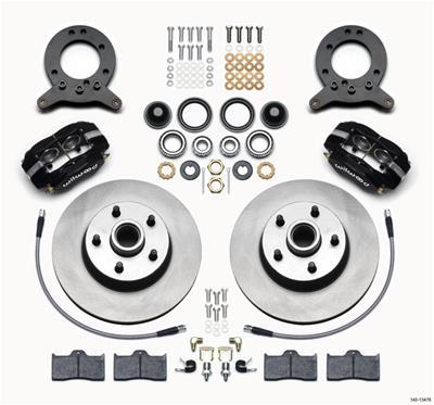 Wilwood Forged Dynalite-M Front Kit 11.30in 1 PC Rotor&Hub 1965-1969 Mustang Disc & Drum Spindle - 140-13476