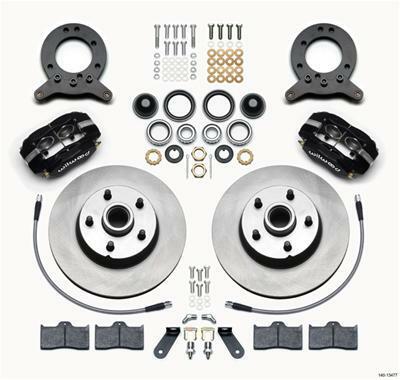 Wilwood Forged Dynalite-M Front Kit 11.30in 1 PC Rotor&Hub 1970-1973 Mustang Disc & Drum Spindle - 140-13477