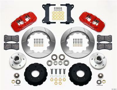 Wilwood AERO6 Front Hub Kit 14.00-Red Chevy C-10 60-87 CPP Drop Spindle - 140-13692-R