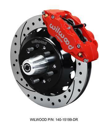 Wilwood Narrow Superlite 6R Front Hub Kit 12.88in Drill Red 65-72 CDP C Body -Drum - 140-15199-DR