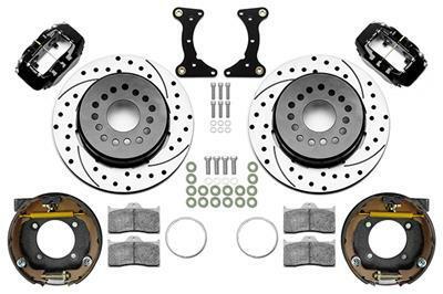 Wilwood Ford Explorer 8.8in Rear Axle Dynalite Disc Brake Kit 12.19in Drill/Slot Rotor Blk Caliper - 140-16407-D