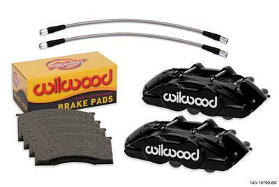 Wilwood 65-67 Ford Mustang D11 Calipers w/ Pads & Lines - Black - 140-16799-BK