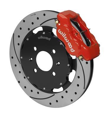 Wilwood Forged Dynalite Front Hat Kit 12.19in Drilled Red 94-01 Honda/Acura w/262mm Disc - 140-6163-DR