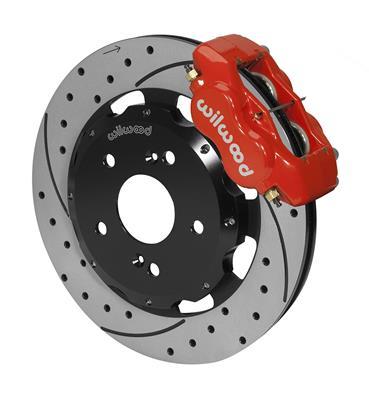 Wilwood Forged Dynalite Front Hat Kit 12.19in Drilled Red 02-06 Acura RSX-5 Lug - 140-7014-DR