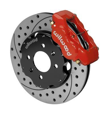Wilwood Forged Dynalite Front Hat Kit 11.00in Drilled Red Integra/Civic w/Fac.240mm Rtr - 140-8695-DR