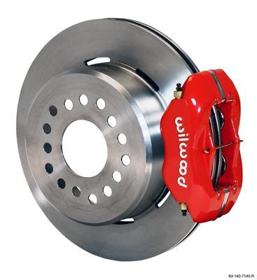 Wilwood Forged Dynalite P/S Park Brake Kit Red New Big Ford 2.50in Offset Front Caliper Mount - 140-9791-R
