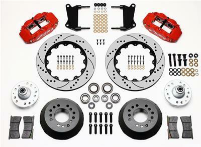 Wilwood Narrow Superlite 6R Front Hub Kit 14.00in Drill Red 67-69 Camaro 64-72 Nova Chevelle - 140-9804-DR