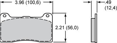 Wilwood Pad Set BP-10 7812 Dynapro Dynalite-w/Bridge Bolt - 150-9136K