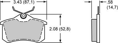 Wilwood Pad Set BP-10 D340 Combination Parking Brake - 150-9184K