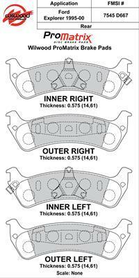 Wilwood Pad Set Promatrix D667 - 150-D0667K