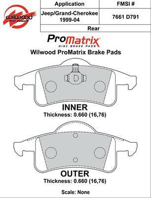 Wilwood Pad Set Promatrix D791 - 150-D0791K