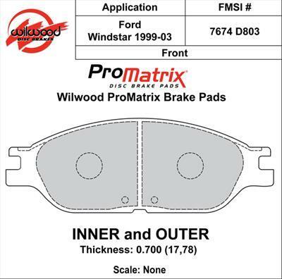 Wilwood Pad Set Promatrix D803 - 150-D0803K