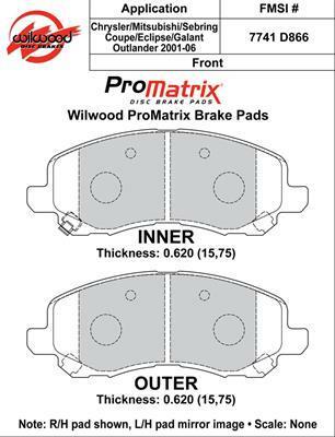 Wilwood Pad Set Promatrix D866 - 150-D0866K