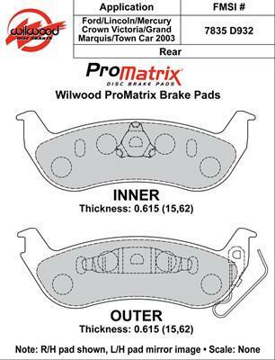 Wilwood Pad Set Promatrix D932 - 150-D0932K
