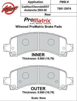 Wilwood Pad Set Promatrix D974 - 150-D0974K